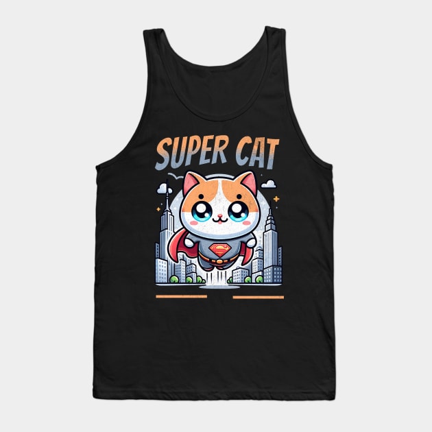 Funny Super Cat Newyork City Kawaii Tank Top by FunnyTee's